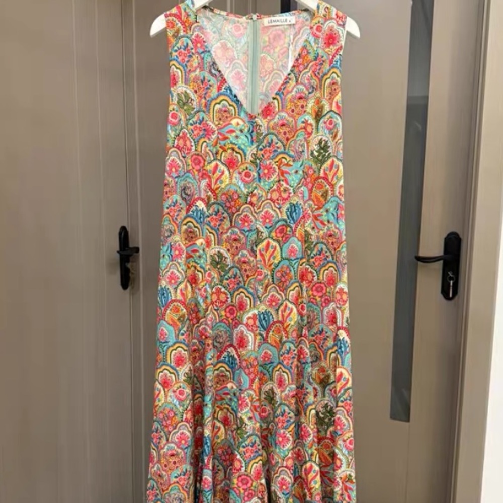 Colorful Paisley Maxi Dress